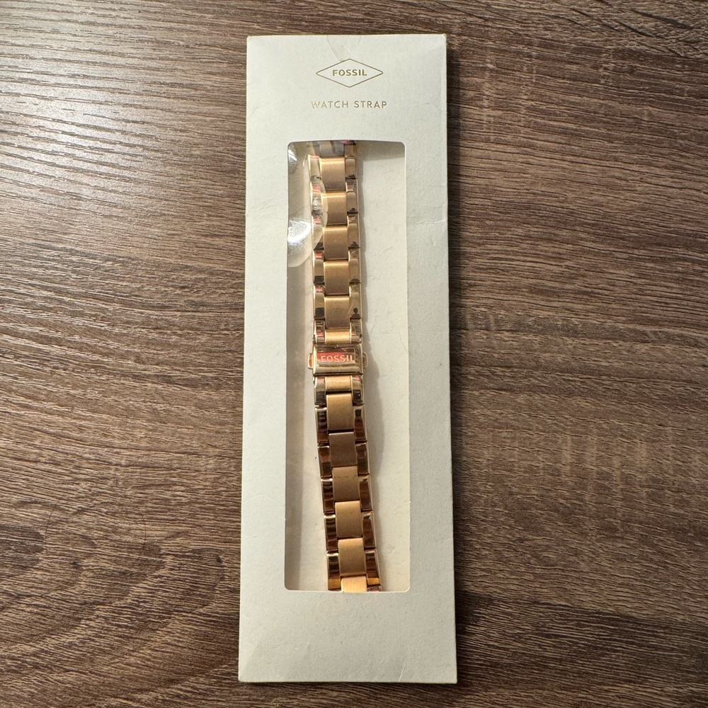 Fossil 22mm Rose Gold Stainless Watch Band NWT